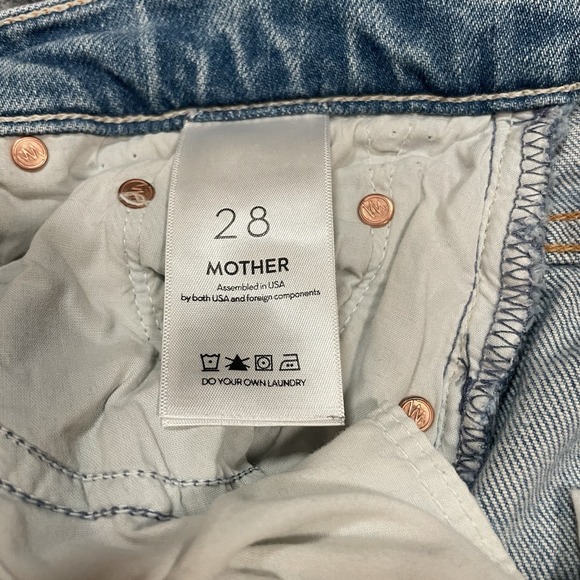 Mother Superior The Tomcat Women's Jeans Distressed Washed Blue Denim Sz 28 - Picture 13 of 15